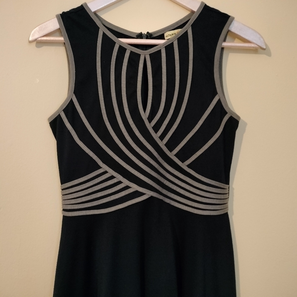 Altar'd State Navy and Gray Dress